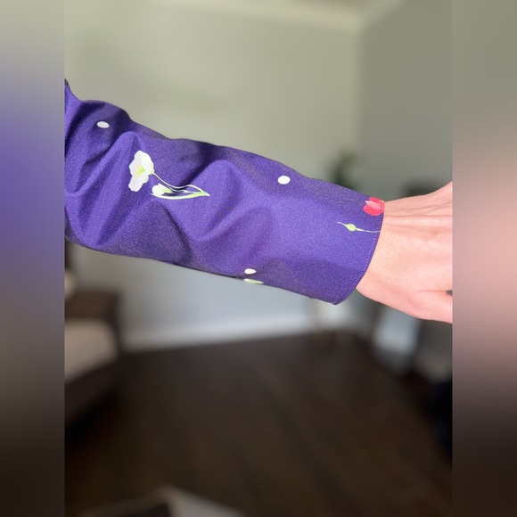 Elegant Purple Floral Dress - Picture 5 of 9